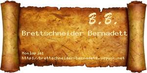 Brettschneider Bernadett névjegykártya